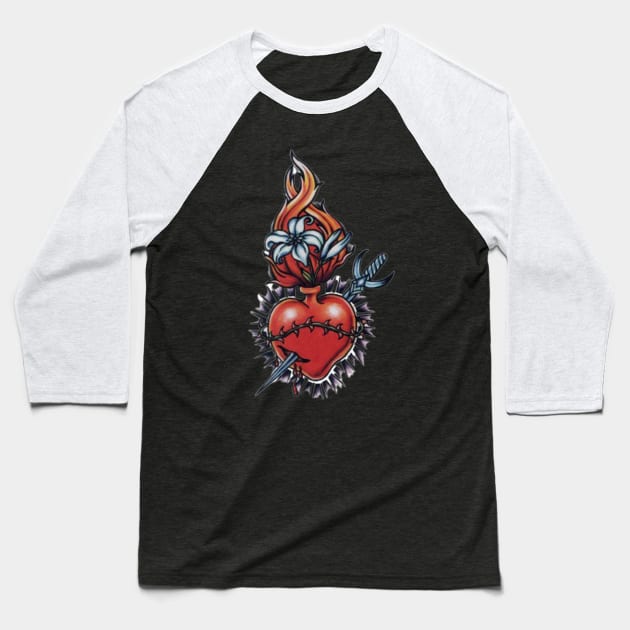 Heart Baseball T-Shirt by lemirbashir